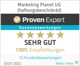 Erfahrungen & Bewertungen zu Marketing Planet UG (haftungsbeschränkt)
